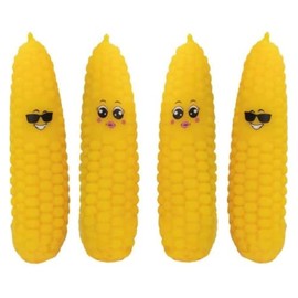 Stretchy Squishy Toys, Soft Squeeze Elastic Kneading Toy for Kids, Teens and Adults, Stuff Fidget Toy for Hand and Fingers Exercising, 1 Unit (Corn)