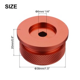 MECCANIXITY Aluminium Potentiometer Knobs 1/4"x1.5", Universal Top Hat Knobs Volume Tone Control Knob with Set Screw for Guitar Bass, Red