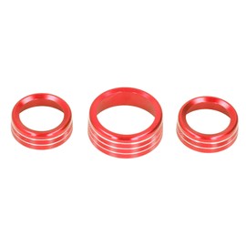Air Conditioner Switch CD Button Knob Cover Trim Aluminium Alloy Replacement for Dodge Challenger Chrysler 2015‑2019Red
