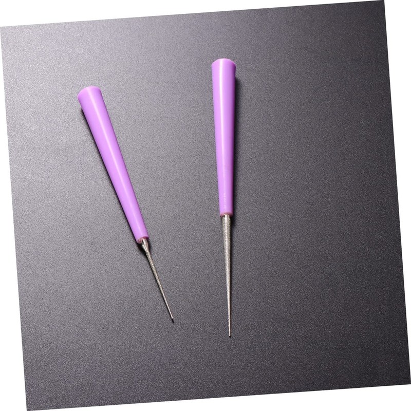 TEHAUX 6pcs Bead Hole Reamer Violet Bead Expander Tools for