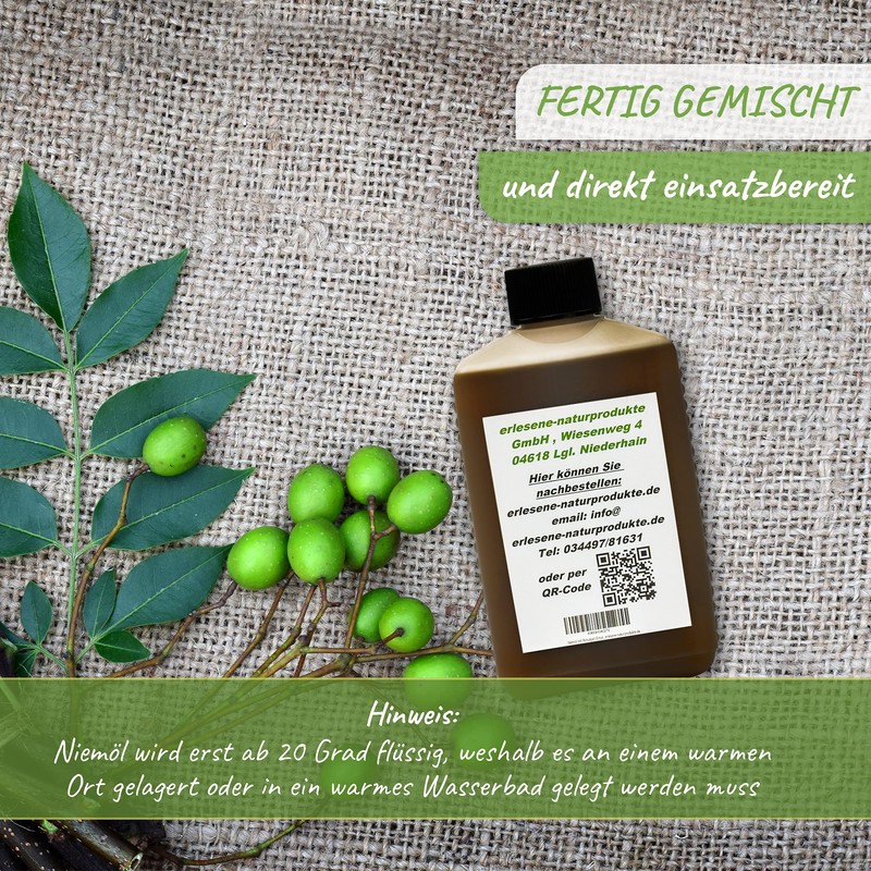 Neem Oil with Rimulgan (Emulsifier) - Ready-Mixed Vegetable Oil -