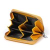 Yocipa Genuine Leather Coin Case, 6 Compartments, Women's, Mini Wallet,