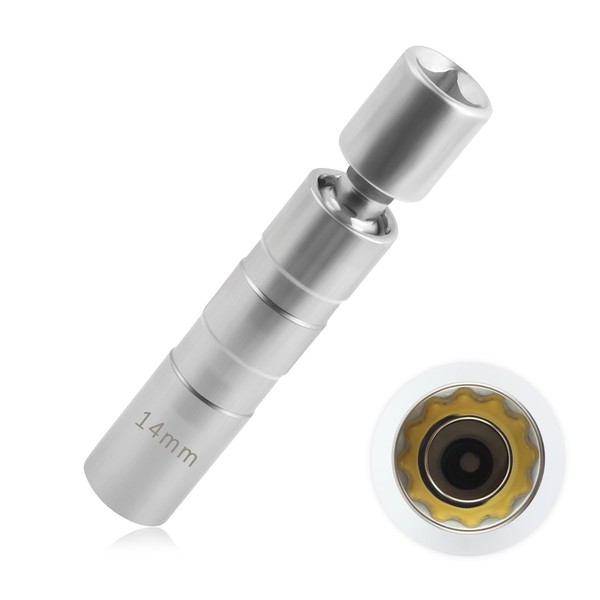 14mm Spark Plug Socket,12-Point Professional Spark Plug Socket Set Removal