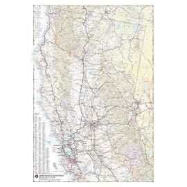 Benchmark Maps: Northern California Recreation Wall Map - 26 x 37 inches