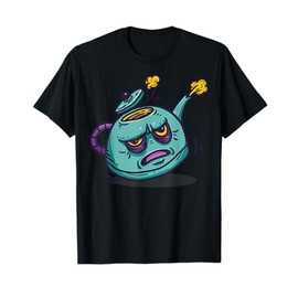 Cartoon Alien Character Colorful Illustration For Kids T-Shirt