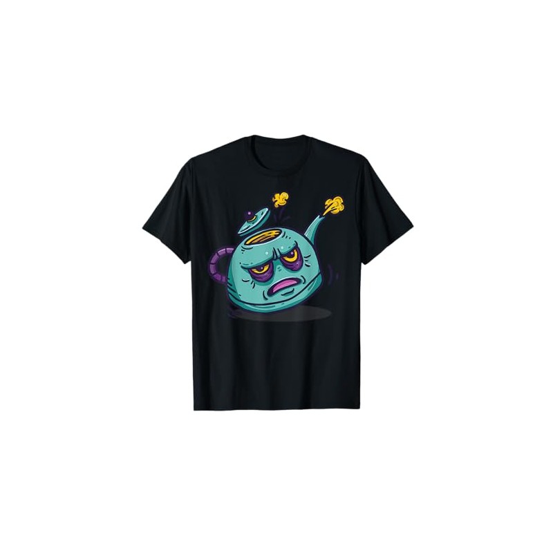 Cartoon Alien Character Colorful Illustration For Kids T-Shirt