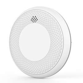 Runidur Smoke Detector, Built-in 10-Year Battery Photoelectric Smoke Fire Alarm for Home with LED Indicator & Silence Button, 1 Pack