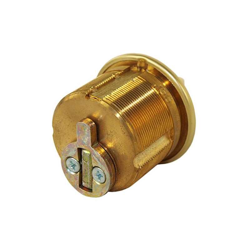Ilco 7161TK2-03 Polished Brass 1" Mortise Turn Knob Cylinder