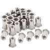 30PCs 1/4"-20 Stainless Steel Rivet Nuts Nutsert Threaded Rivet Insert