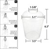 Rivqahra Wine Glass Lamp Shade for Light Fixture, 6.3" Height,