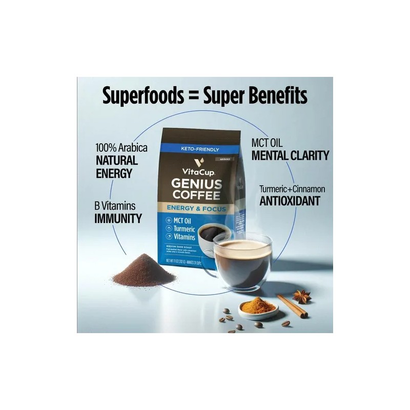 Vitacup Café Molido Keto Vitacup Genius Con Cúrcuma Y Mct