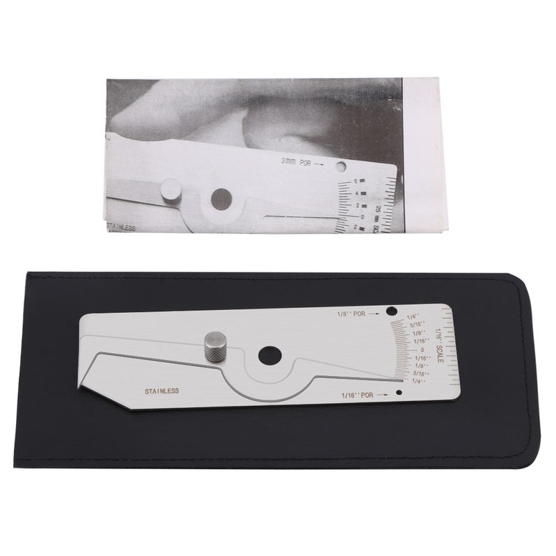 1pc Precision Stainless Steel Weld Gauge Undercut Depth Gage Measuring