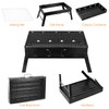 Folding Portable Barbecue Charcoal Grill, Stainless Steel Barbecue Desk Tabletop