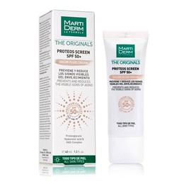MartiDerm Proteos Screen SPF 50+ CON COLOR - Crema antiedad con protector solar de rápida absorción - 40 ml
