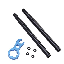 Yunir Tire Valve Extender, Portable Aluminum Alloy Flexible Tire Valve Stem Extension, with Washer Wrench, for Road (80mm)