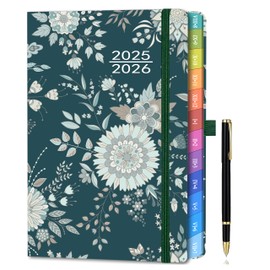 A5 Calendar 2025/2026 - Weekly Calendar, 1 Week on 2 Pages with Monthly Overview, Student Planner, Study Planner, Family Planner for School, University, Office, Aug 2025 - Jul 2026, Dark Slate Grey