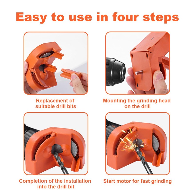 Drill Bit Sharpener, Multipurpose Grinding Tool for HSS, Carbide, Masonry,