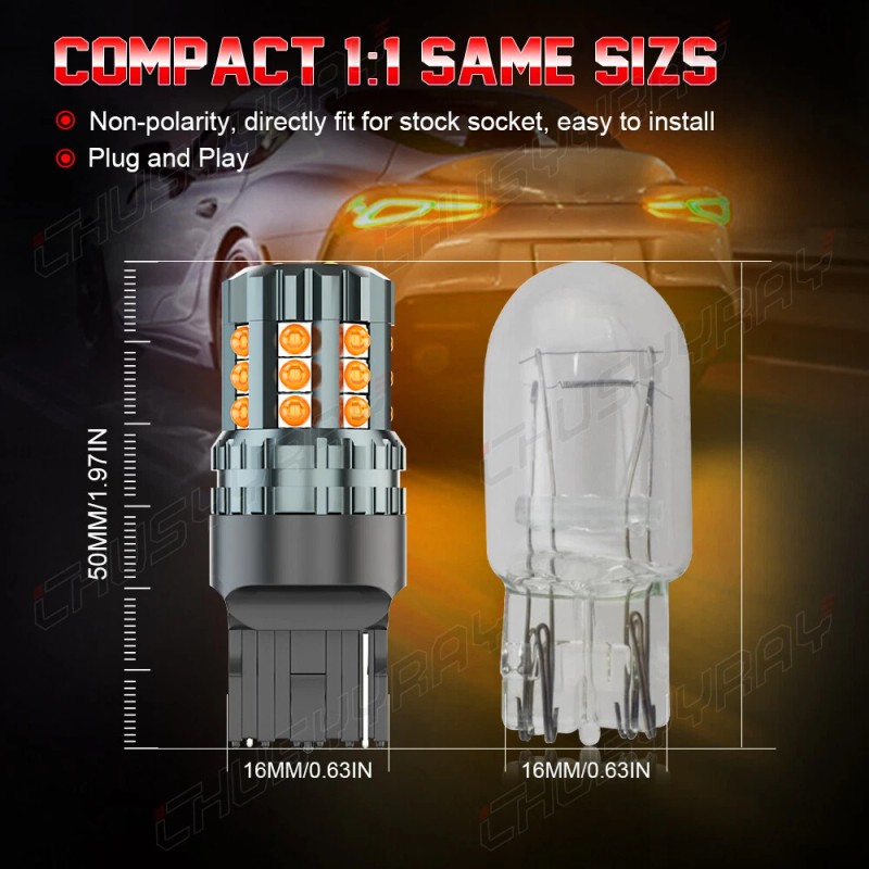 CHUSYYRAY For Ford Mustang 2013-2014 HID LED Headlights Hi/Lo Beam+Turn