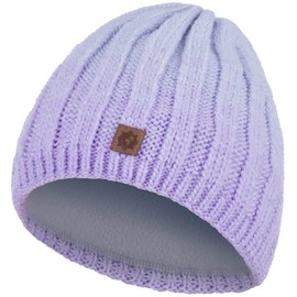 Compagno Children's Winter Hat Girls Boys 2-10 Years Beanie Knitted Hat Colourful 94, purple