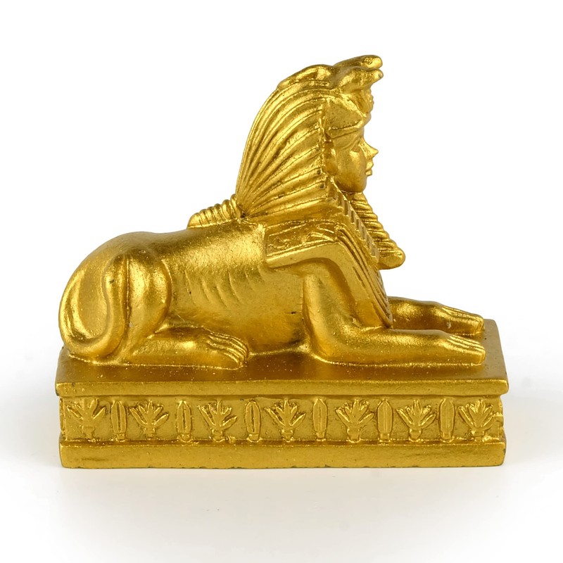 Transgood Egyptian Mini Sphinx Collectible Figurine 2.4" H Egypt Souvenirs