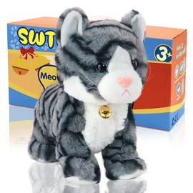 Plush Interactive LED Robotic Kitten, Electronic Pet, Animated Toy Cats for Girls & Kids