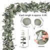 Dolicer 6 Packs 6FT Artificial Eucalyptus Garland, Faux Greenery Garland