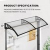 VIVOHOME Polycarbonate Window Door Awning Canopy Transparent with Black Bracket