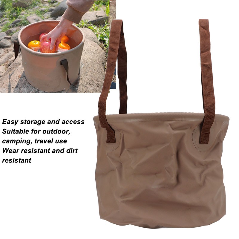 Collapsible Bucket Wear Resistant Space Saving Portable Folding Bucket for