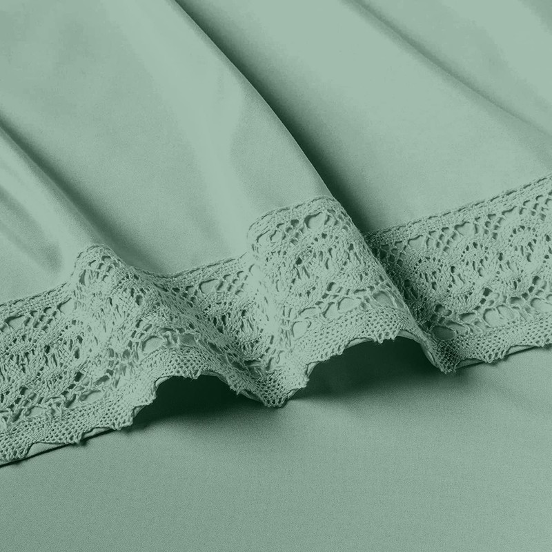 Modern Threads Soft Microfiber Crochet Lace Sheets - Luxurious Microfiber