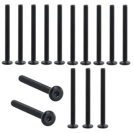 M5 Rounded Head Screws with Hexagon Socket 304 Stainless Steel Allen Screw Black Round Head Screws Hexagon Socket (M5 x 55 mm, Pack of 15)