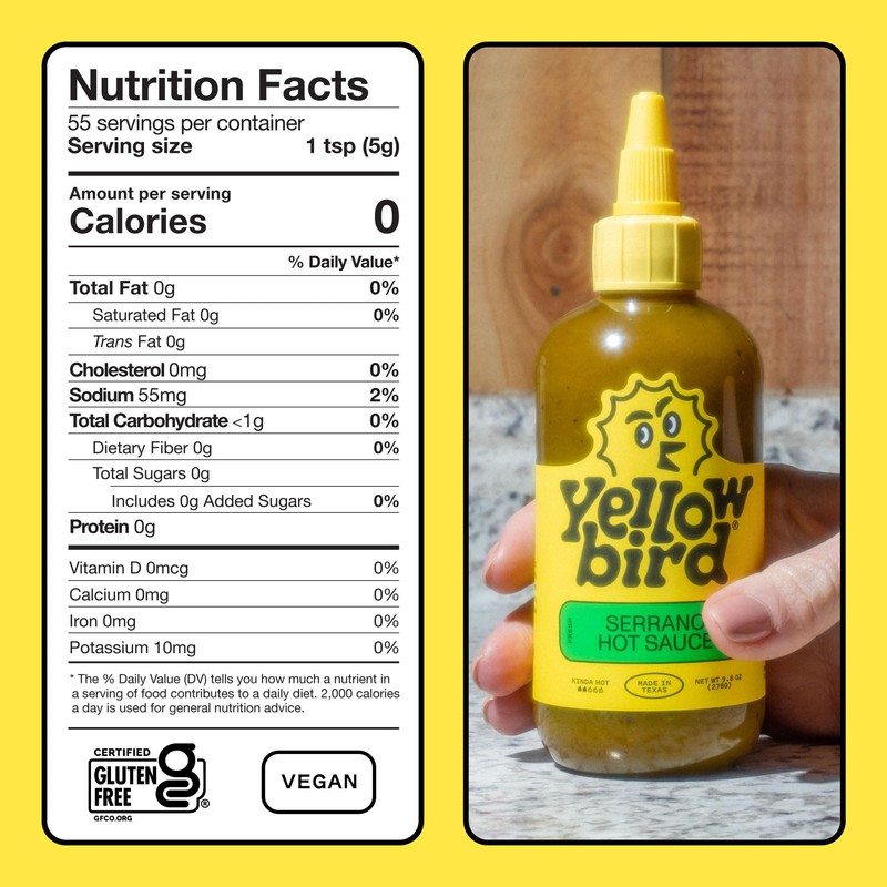 Yellowbird® Classic Serrano Hot Sauce 9.8 oz. Pantry Size (Kinda