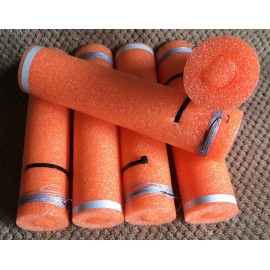 Unbranded CAJUN CATFISH JUGS / FISHING NOODLE Lot of 6 ORANGE  ZIP