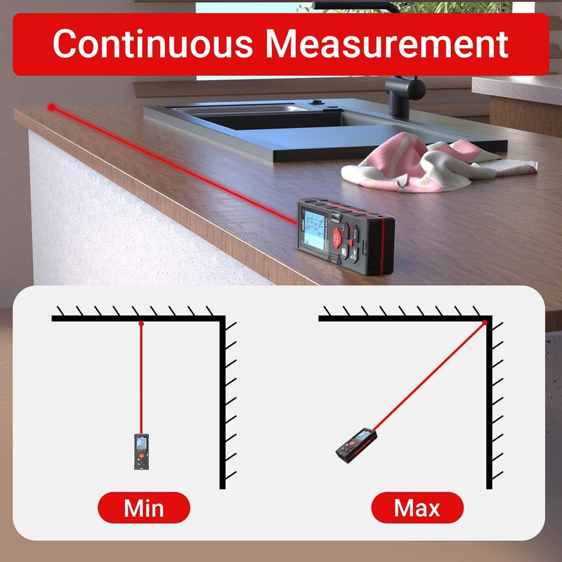 atolla Laser Measure Device, Laser Distance Meter up to 100m
