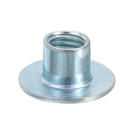 sourcing map M10 T-Nuts, 24pcs Carbon Steel Tee Nut Round Base Weld Nuts 12mm Height Through Hole Flange Insert Female Thread Plate Nuts