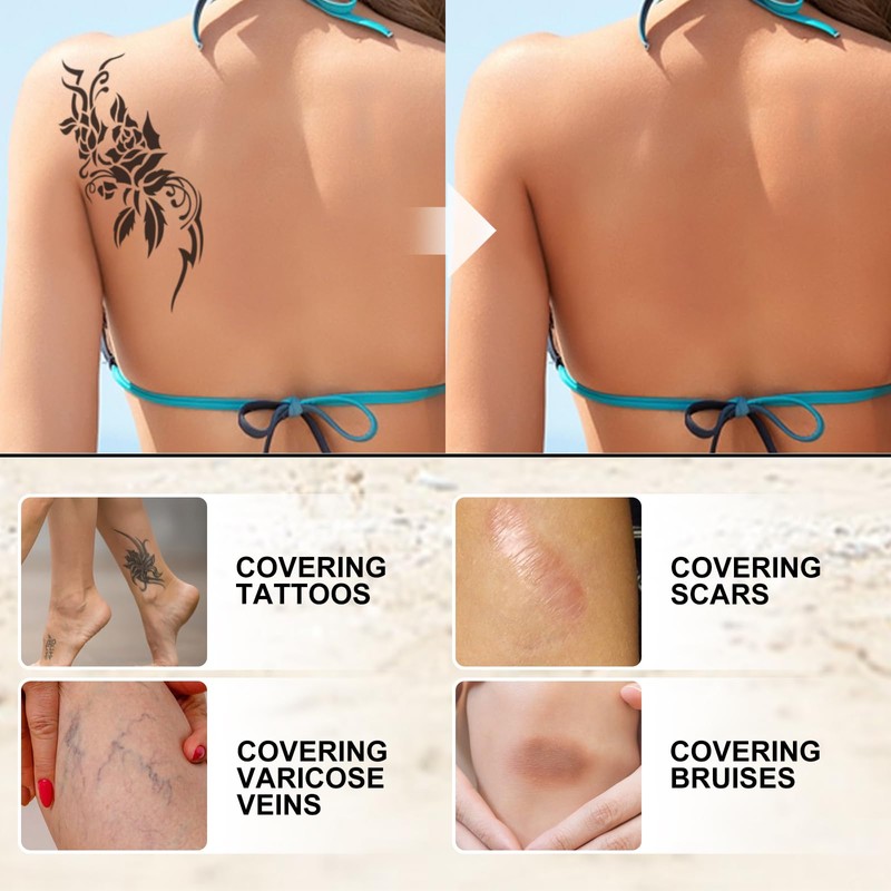 2pcs Leg Makeup Waterproof, Leg Make Up to Cover Veins,