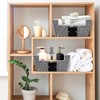 OUTBROS Storage Box Hand-Woven Wicker Storage Baskets, Multipurpose Open-Front Bin,