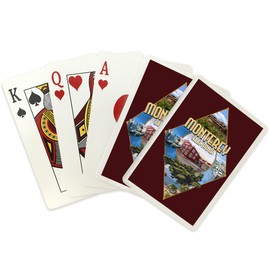Lantern Press Monterey, California, Montage, (52 Playing Cards, Poker Size Card Deck with Jokers)