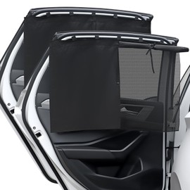 Shade for Car Side Window for Kids, 2 Pcs Magnetic Car Window Covers Blackout Sun Shade Privacy Curtains Universal UV Protection Automotive Windows Sunshades for Family Baby Camping