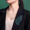 Rhinestone Peacock Brooch Pin for Women Girls Fashion Exquisite Exaggerated