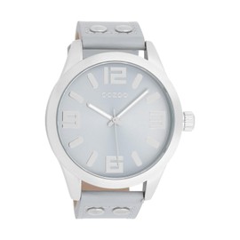 Oozoo Timepieces Women's Watch - Wrist Watch with Leather Strap | High-Quality Watch for Women - Elegant Analogue Women's Watch in Round, C1089 - Light Grey/Light Grey, Modern/fashionable