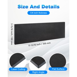 Rocaris 4 Pcs 4 X 12 X 1/4 Inch A36 Steel Plate Hot Rolled, Steel Base Plate for Construction Boards, Structure Support, Weldable Square and Industrial