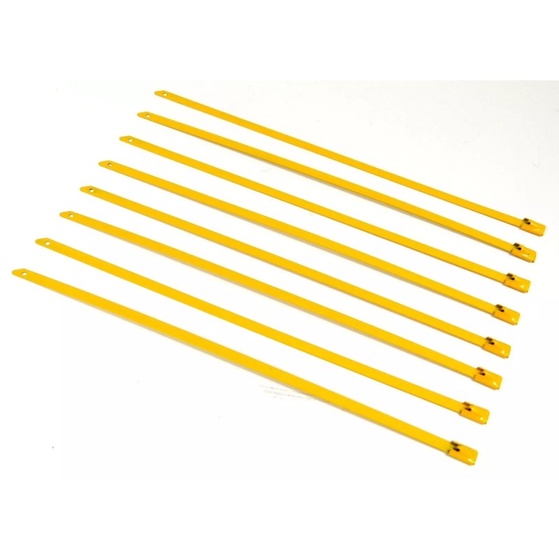 Unbranded 8" UNIVERSAL STAINLESS STEEL CABLES ZIP TIES X4 YELLOW