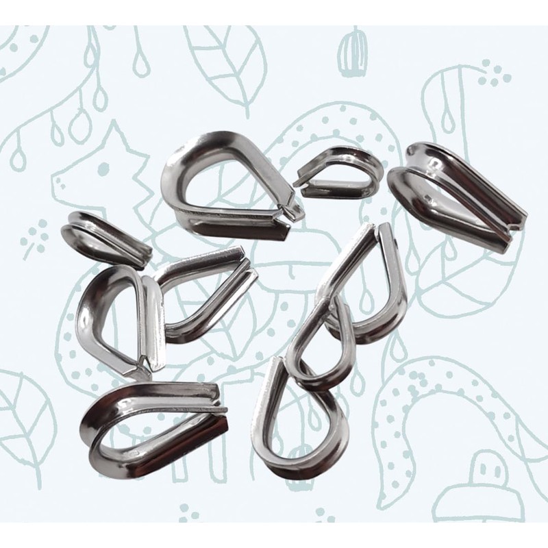 5mm Wire Rope Thimble Made From Marine Grade A4 Stainless