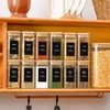 ComSaf 16Pcs Glass Spice Jars with Bamboo Lid, 10oz Airtight