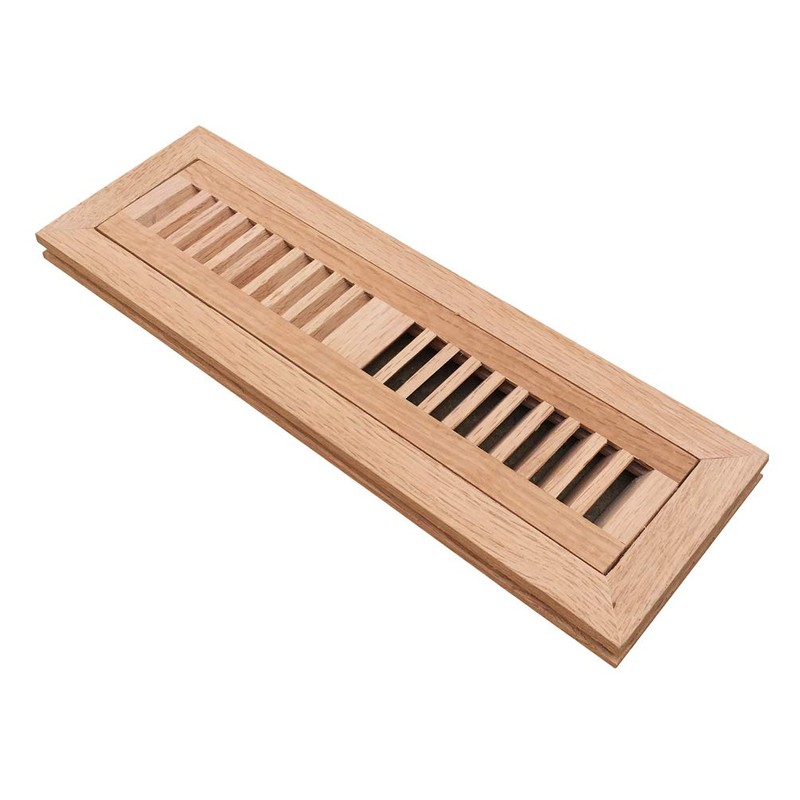Homewell Red Oak Wood Floor Register, Flush Mount Vent Cover,