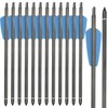 WANVZMR 12 Pcs 7.5/15 Inch Pure Carbon Crossbow Bolts Spine