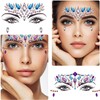 Dochais Temporary Tattoos Crystal Tears Gemstone for Festival Rhinestone Decorations