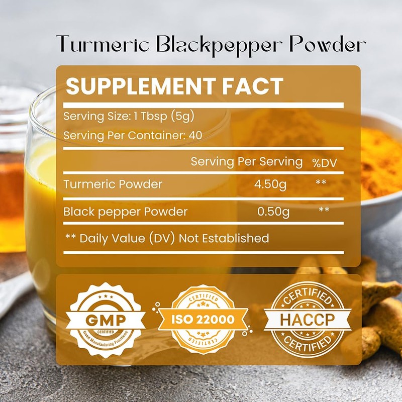Turmeric Curcumin Powder with Black Pepper - Turmeric Latte Mix