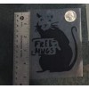 Unbranded Banksy Free Hugs Rat BLACK vinyl decal weatherproof dishwasher-saf