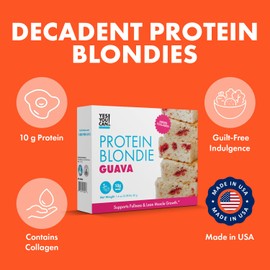 Yes You Can! Protein Brownie – Guava Blondie – 7-Count Box, Gluten-Free, 10 g Protein Each